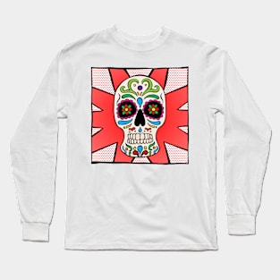 Sugar Skull - Red Long Sleeve T-Shirt